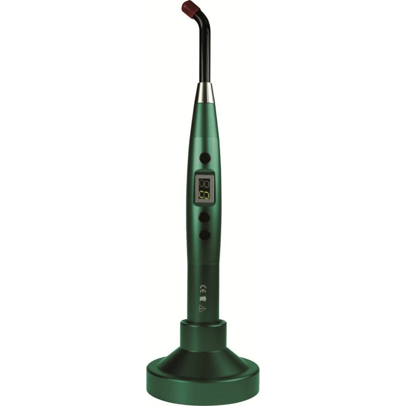 Lámpara polimerizadora dental BASES80 de 1200mW en Verde Jade con 3 modos de uso. Lámpara polimerizadora dental BASES80 de 1200mW en Verde Jade con 3 modos de uso.